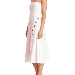 bec + bridge linen Nathalie dress with Button Accents